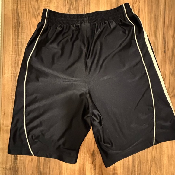 Adidas Navy Athletic Shorts with Signature Stripes - Picture 2 of 2